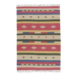 Kilim szőnyeg színes 140x200 pamut kilim