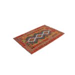 Chobi Kilim szőnyeg 86x129 kézi szövésű afgán gyapjú kilim