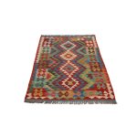Kilim szőnyeg 151x103 kézi szövésű afgán gyapjú kilim