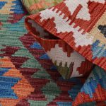 Kilim szőnyeg 151x103 kézi szövésű afgán gyapjú kilim