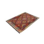 Kilim szőnyeg 147x110 kézi szövésű afgán gyapjú kilim