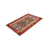 Chobi Kilim szőnyeg 156x98 kézi szövésű afgán gyapjú kilim