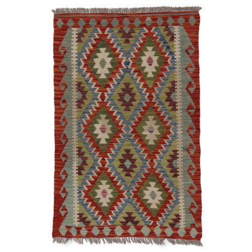 Chobi Kilim szőnyeg 157x103 kézi szövésű afgán gyapjú kilim