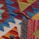 Kilim szőnyeg 147x108 kézi szövésű afgán gyapjú kilim