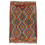 Kilim szőnyeg 156x108 kézi szövésű afgán gyapjú kilim