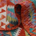 Kilim szőnyeg 156x108 kézi szövésű afgán gyapjú kilim