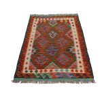 Etnikai Kilim szőnyeg 161x97 kézi szövésű afgán kilim