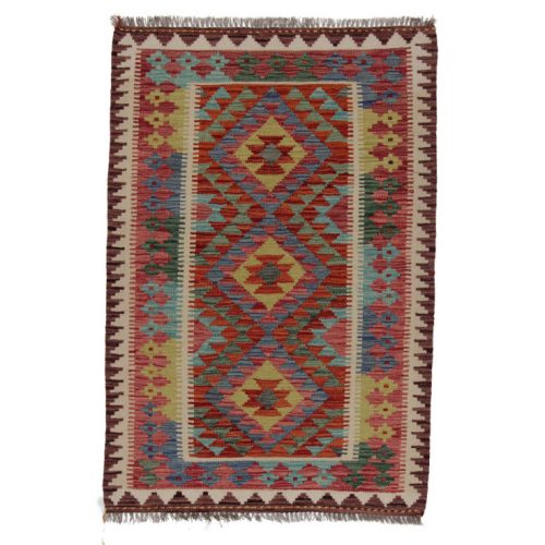 Kilim szőnyeg Chobi 144x97 kézi szövésű afgán gyapjú kilim