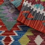Etnikai Kilim szőnyeg 160x103 kézi szövésű gyapjú kilim