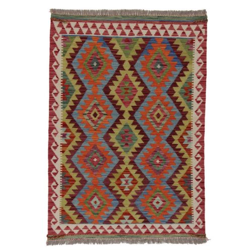 Kézi szövésű Kilim szőnyeg 141x100 afgán gyapjú kilim