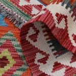 Kézi szövésű Kilim szőnyeg 141x100 afgán gyapjú kilim