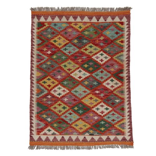 Kilim szőnyeg 140x107 kézi szövésű afgán gyapjú kilim