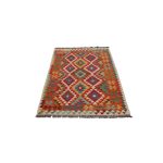 Kilim szőnyeg 157x102 kézi szövésű afgán gyapjú kilim