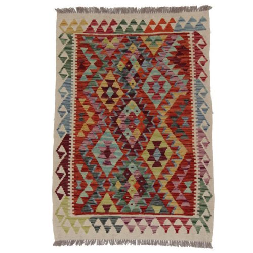 Kilim szőnyeg 143x102 kézi szövésű afgán gyapjú kilim