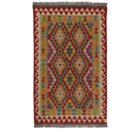 Kilim szőnyeg 155x101 kézi szövésű afgán gyapjú szőttes