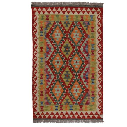 Kilim szőnyeg 155x101 kézi szövésű afgán gyapjú szőttes