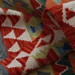Kilim szőnyeg 155x101 kézi szövésű afgán gyapjú szőttes