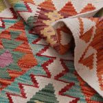 Kilim szőnyeg 145x103 kézi szövésű afgán gyapjú kilim