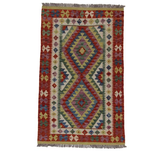 Chobi Kilim szőnyeg 166x101 kézi szövésű afgán gyapjú kilim