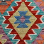 Kézi szövésű Kilim szőnyeg 138x103 afgán gyapjú kilim