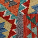 Kézi szövésű Kilim szőnyeg 138x103 afgán gyapjú kilim