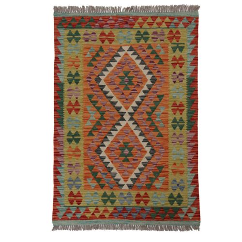 Kilim szőnyeg Chobi 144x98 kézi szövésű afgán gyapjú kilim