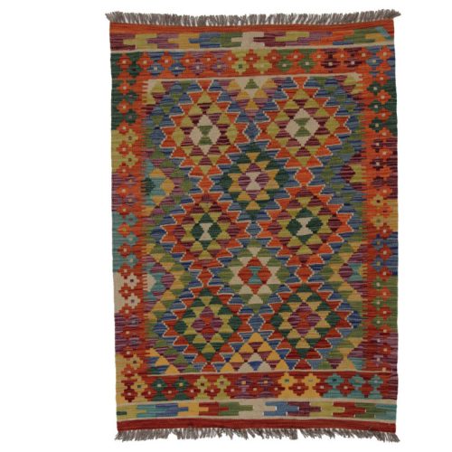 Kilim szőnyeg 144x102 kézi szövésű afgán gyapjú kilim