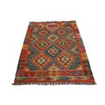 Kilim szőnyeg 144x102 kézi szövésű afgán gyapjú kilim