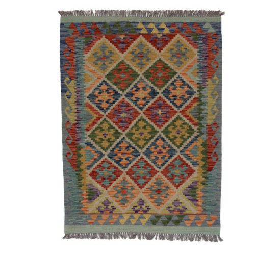 Kézi szövésű Kilim szőnyeg 141x104 afgán gyapjú kilim