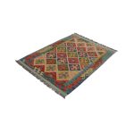 Kézi szövésű Kilim szőnyeg 141x104 afgán gyapjú kilim