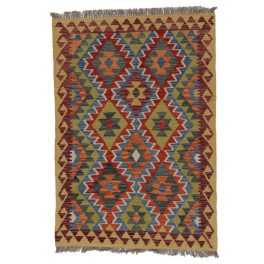   Chobi Kilim szőnyeg 143x99 kézi szövésű afgán gyapjú kilim