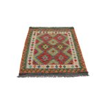 Kilim szőnyeg 143x105 kézi szövésű afgán gyapjú kilim