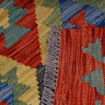 Kilim szőnyeg 150x102 kézi szövésű afgán gyapjú kilim