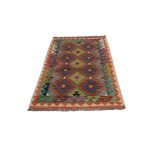 Etnikai Kilim szőnyeg 161x100 kézi szövésű gyapjú kilim