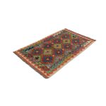 Etnikai Kilim szőnyeg 161x100 kézi szövésű gyapjú kilim