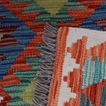 Etnikai Kilim szőnyeg 161x100 kézi szövésű gyapjú kilim