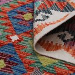 Etnikai Kilim szőnyeg 161x100 kézi szövésű gyapjú kilim