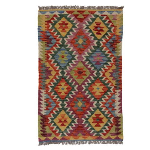 Etnikai Kilim szőnyeg 161x102 kézi szövésű gyapjú kilim