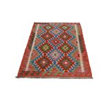 Kilim szőnyeg 157x104 kézi szövésű afgán gyapjú kilim