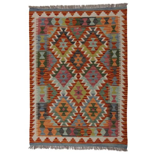 Kilim szőnyeg 145x103 kézi szövésű afgán gyapjú kilim