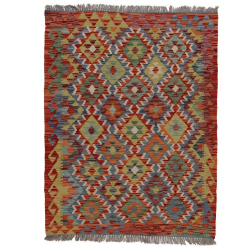 Kézi szövésű Kilim szőnyeg 141x110 afgán gyapjú kilim