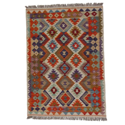 Chobi Kilim szőnyeg 146x103 kézi szövésű afgán gyapjú kilim