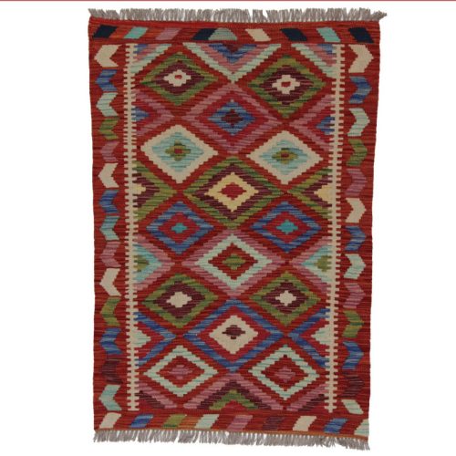 Kézi szövésű Kilim szőnyeg 138x94 afgán gyapjú kilim