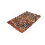 Kilim szőnyeg 148x101 kézi szövésű afgán gyapjú kilim