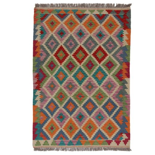 Chobi Kilim szőnyeg 154x104 kézi szövésű afgán gyapjú kilim