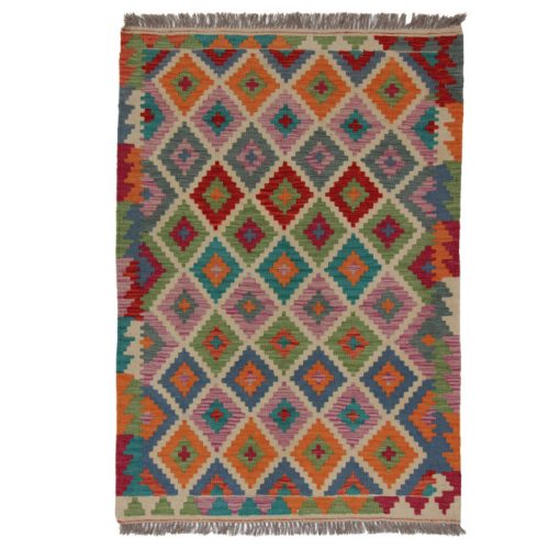 Kilim szőnyeg 154x104 kézi szövésű afgán gyapjú kilim