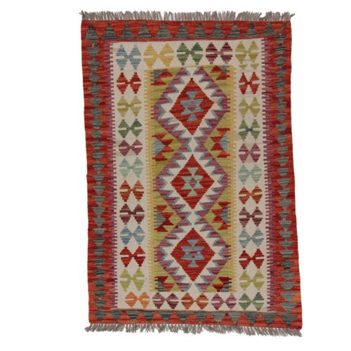 Kilim szőnyeg Chobi 142x96 kézi szövésű afgán gyapjú kilim