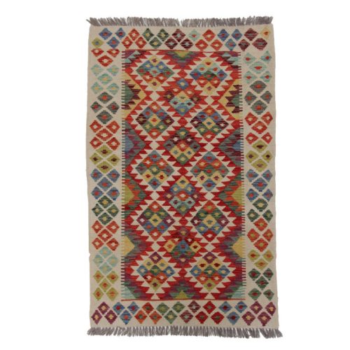 Kilim szőnyeg 154x95 kézi szövésű afgán gyapjú szőttes