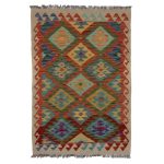 Chobi Kilim szőnyeg 140x96 kézi szövésű afgán gyapjú kilim
