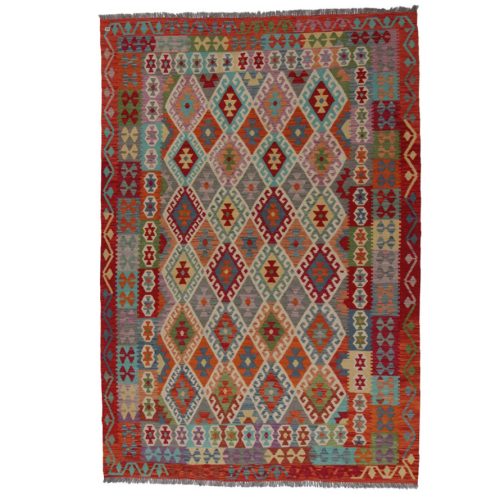 Kilim szőnyeg 203x291 kézi szövésű afgán gyapjú kilim